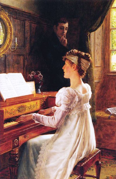 Hofmakerij door Edmund Blair Leighton